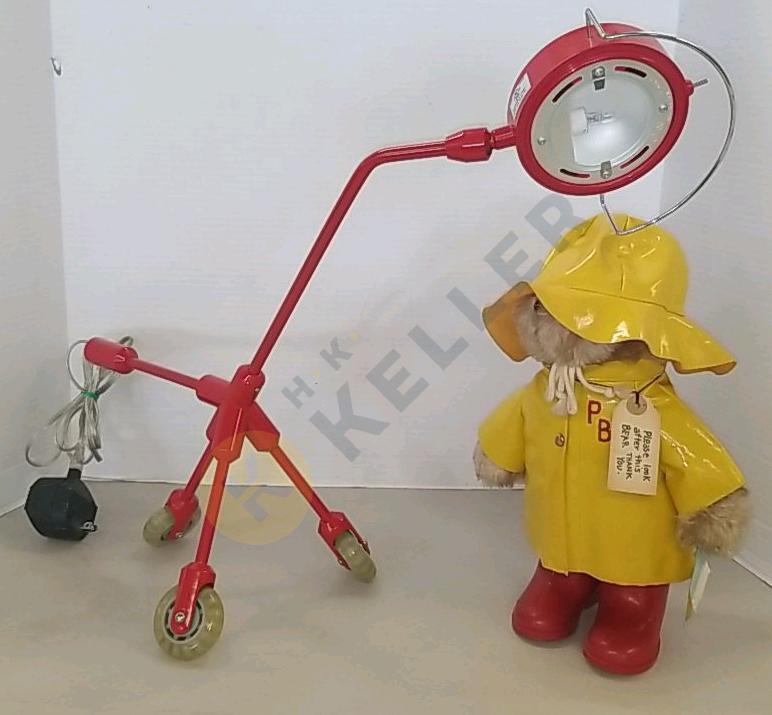 Vintage Paddington Bear Eden Toys With Tag and IKEA Lamp