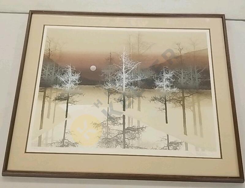 Signed and Numbered Virgal Thrasher "White Creek" Framed Print