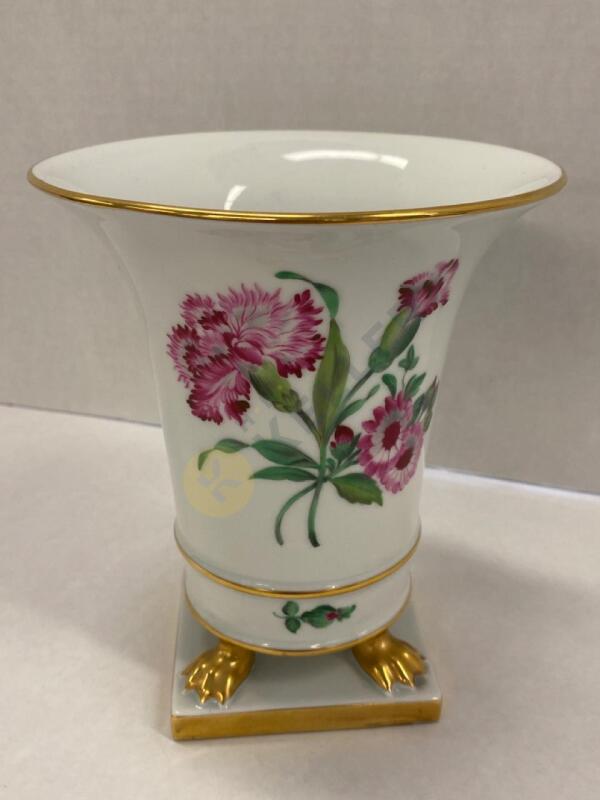 Herend Hungary Porcelain Floral Cache Pot