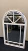 Arched Wood Window Style Framed Mirror - 2