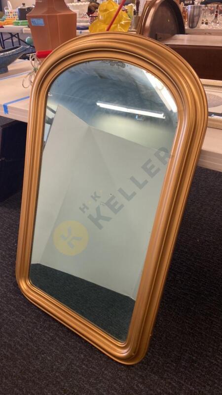 Gold Tone Framed Mirror