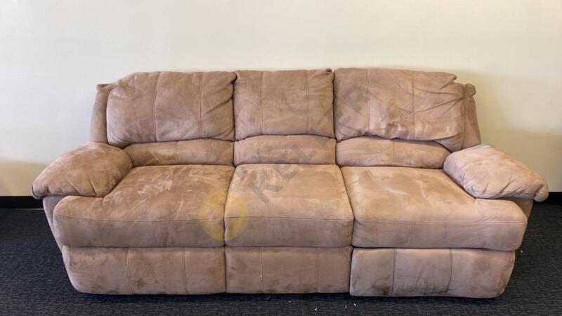 Microfiber Double Reclining Sofa