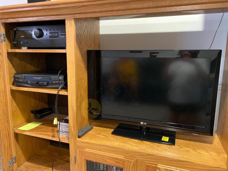 LG 32” HDTV, JVC Audio/Video Control Receiver, and More