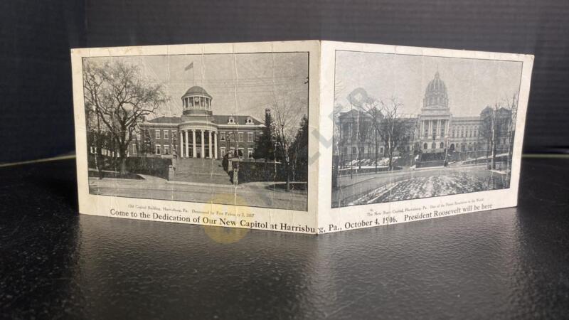 1906 New Capitol Building Dedication, Harrisburg, PA Folding Postcard