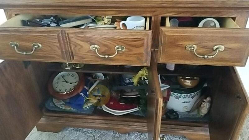 Contents of Lower Drawers and Doors of Keepsake Cabinet