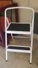 Homemade Rolling Cart, 2 Camping Chairs, 2 Retro Folding Chairs, and Metal Step Stool - 6