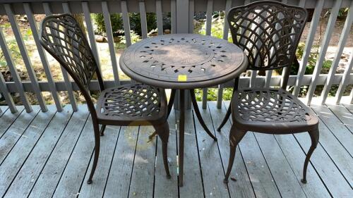 Metal Bistro Table and Chairs