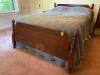 Full Size Wood Headboard and Footboard