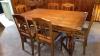 Oak Table and 6 Chairs with Cane Seats