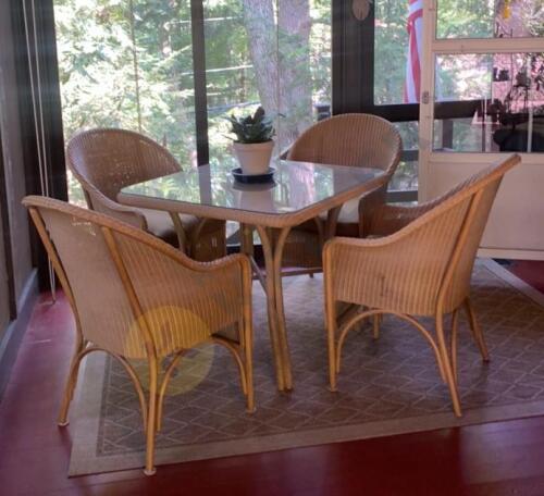 Wicker Table and Chairs