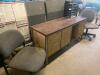 Time Clock, Desk, Office Table With Storage, Davson Bulletin Board Case, Chairs, Whiteboard, and More - 2