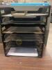 Time Clock, Desk, Office Table With Storage, Davson Bulletin Board Case, Chairs, Whiteboard, and More - 23