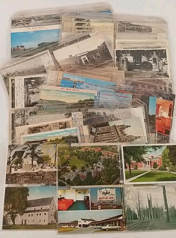 Mixed Types of Postcards from Lancaster City and Around Lancaster County Pennsylvania