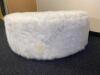 Bernhardt Round Fuzzy Ottoman - 3