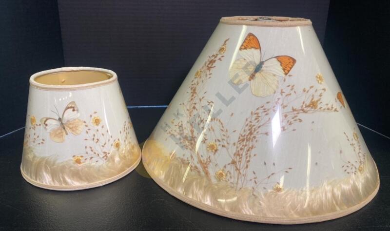 Pair of Vintage Van Briggle Butterfly Lampshades