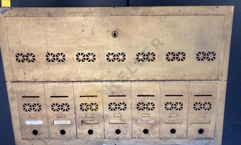 Vintage Art Deco Brass Apartment Mailboxes