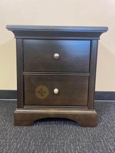 Young America Wooden Nightstand/Side Table With Drawers