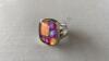 Vintage Charles Albert Fine Sterling Silver with Faux Gemstone Ring - 6