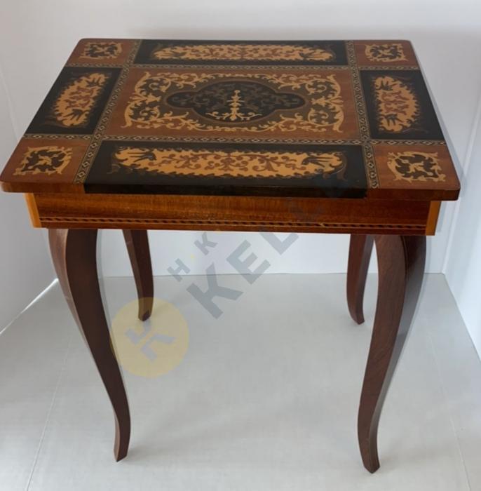 Inlaid Wooden Musical Storage Table