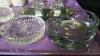 Pair of Ribbed Crystal Candle Holders, Crystal Lighter, Crystal Ashtrays, And More - 2