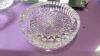 Pair of Ribbed Crystal Candle Holders, Crystal Lighter, Crystal Ashtrays, And More - 5