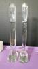 Pair of Ribbed Crystal Candle Holders, Crystal Lighter, Crystal Ashtrays, And More - 10