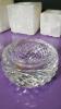 Pair of Ribbed Crystal Candle Holders, Crystal Lighter, Crystal Ashtrays, And More - 15