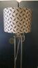 Floor Lamp, Table Lamp, And Demi-Lune Fluted Wooden Box - 3