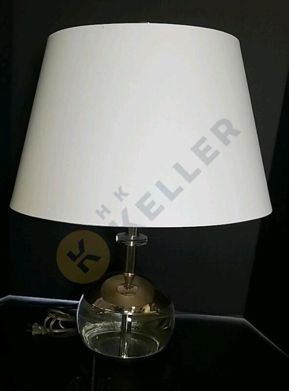 Solid Glass Base Accent Table Lamp