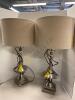 Pair of Silver Crystal Table Lamps