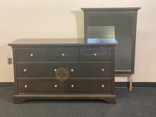 Young America Wooden Dresser With Mirror