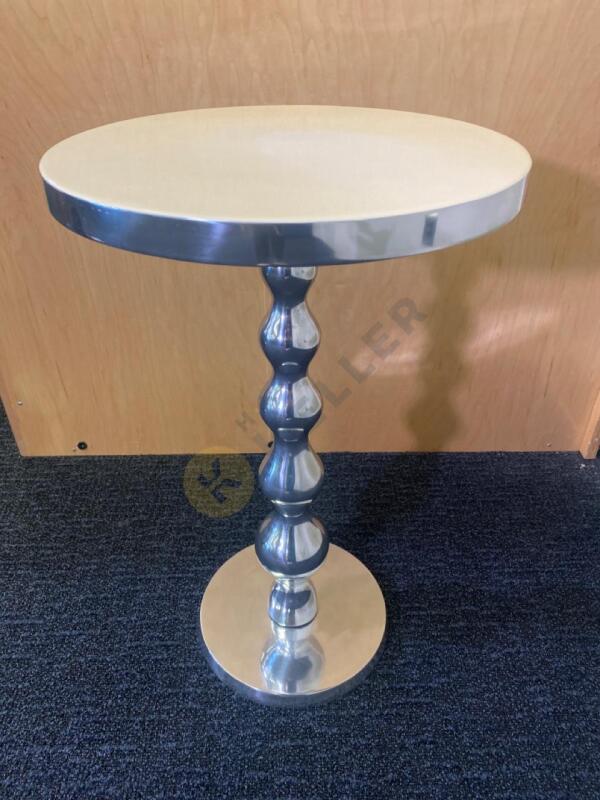 Aluminum Pedestal Side Accent Table