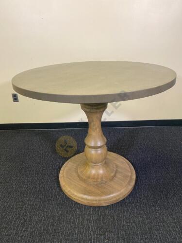 Formed Concrete Top Counter Height Pedestal Table by Flexsteel