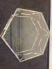 Hexagon Glass Top Metal Frame Cocktail Table - 2