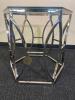 Hexagon Glass Top Metal Frame Side Table - 5