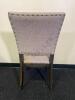 Fabric Dining Chair with Nailhead Accents On Back of Chair - 8