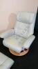 Stressless Recliner and Ottoman by Benchmaster - 2