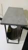 Stainless Steel Seat Stool and Slate Top Side Table with Magazine Sling - 9