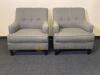 Grey Herringbone Arm Chairs by Ashley