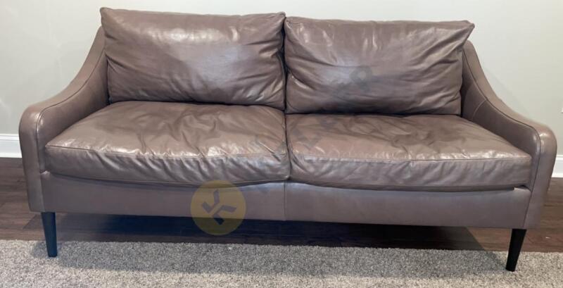 West Elm Lindrum Leather Couch