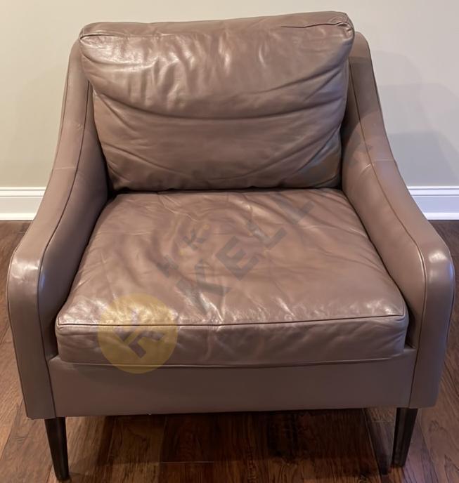 West Elm Lindrum Leather Club Chair