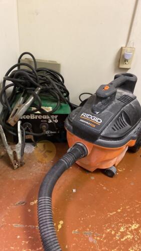 IceBreaker Battery Jumper and Ridgid Portable Vac