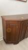 Dark Walnut Finish Credenza Cabinet and Contents - 4