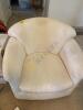 Cream Upholstered Swivel Chair - 2