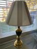 Glass Top Half Moon Console and Table Lamp - 5