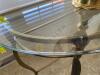 Glass Top Half Moon Console and Table Lamp - 7