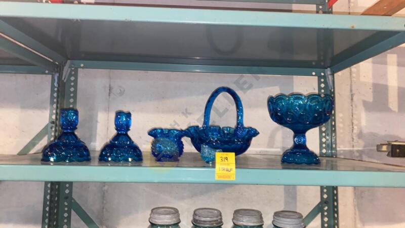 Collection of Blue Glass