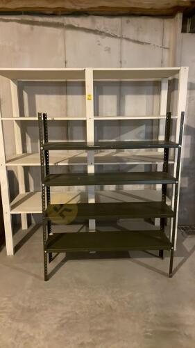 Wooden Shelf Unit and Metal Shelf Unit