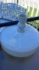 Round Outdoor Glass Top Table, Chairs, and Umbrella - 3