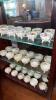 3 Miniature Wood and Glass Display Cabinets and Miniature China - 6